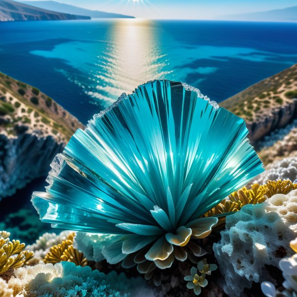 Photography of a aquamarine dittany of crete