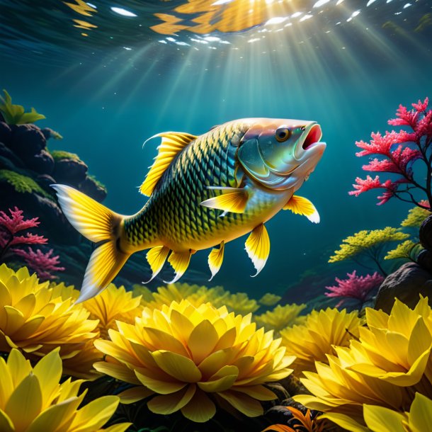 Pic of a carp in a yellow jeans