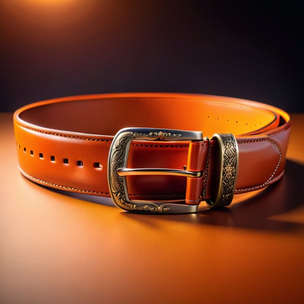 Photo of a orange belt from clay