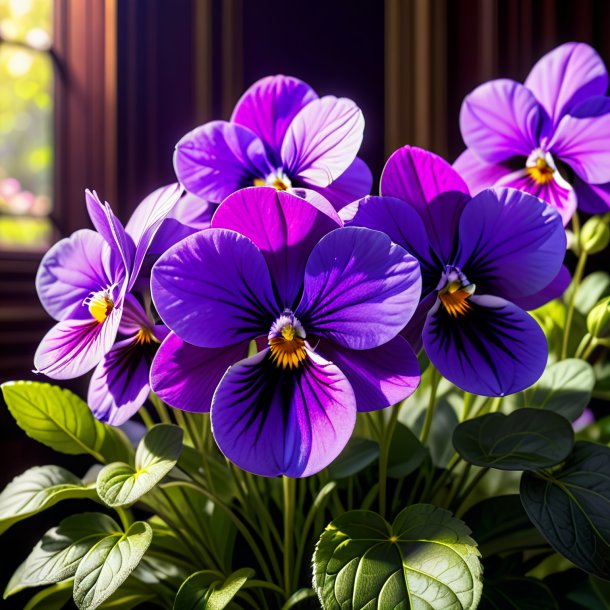 Représentation d'une vieille violette, douce