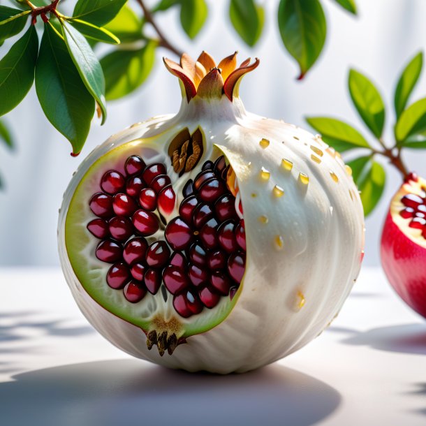 Pic of a white pomegranate