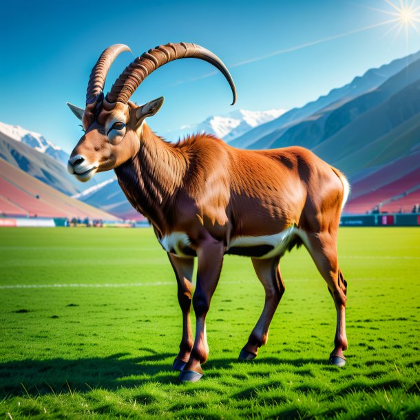 Photo of a ibex in a shoes on the field