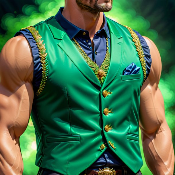 Picture of a green vest from clay