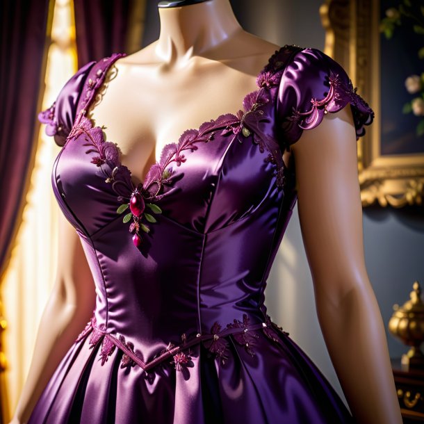 Photo of a plum dress from polyethylene