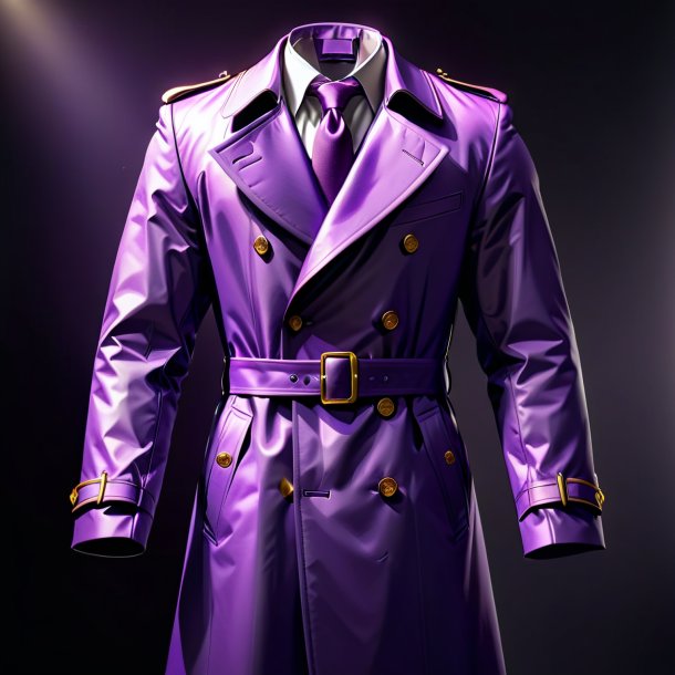 Sketch of a purple coat from paper