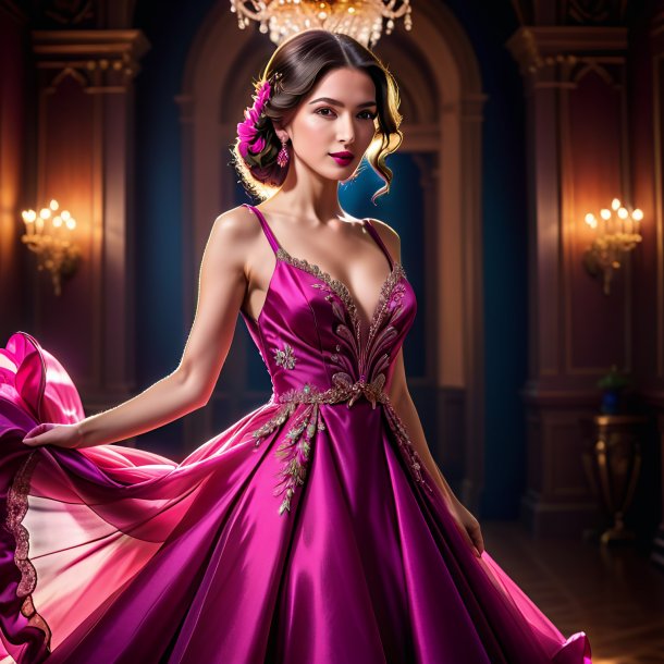 Foto de um vestido fuchsia de gesso