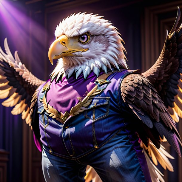 Pic of a eagle in a purple jeans