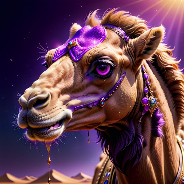 Pic of a purple crying camel