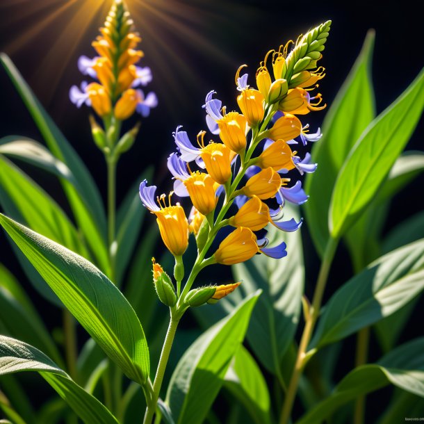 Photo d'une fleur de trompette à feuilles de frêne de blé