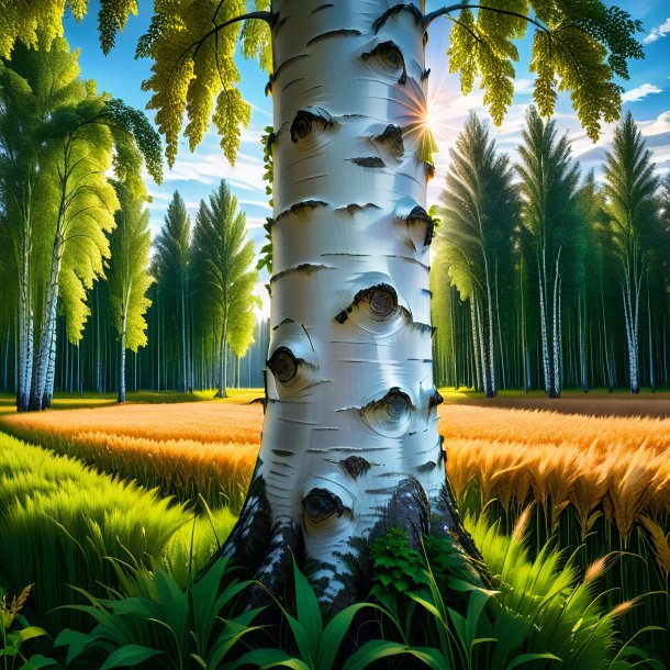 Depiction of a wheat birch