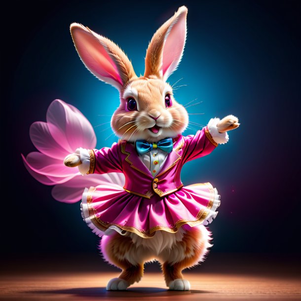 Image of a pink dancing rabbit