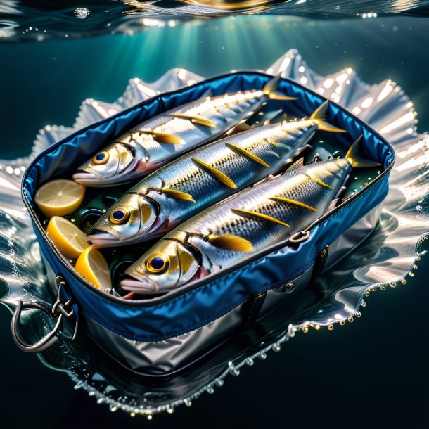 Photo of a sardines in a jacket in the water