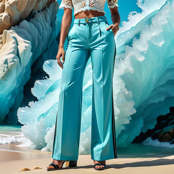 Clipart of a aquamarine trousers from gypsum