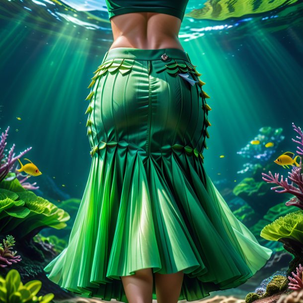 Photo of a fish in a green skirt