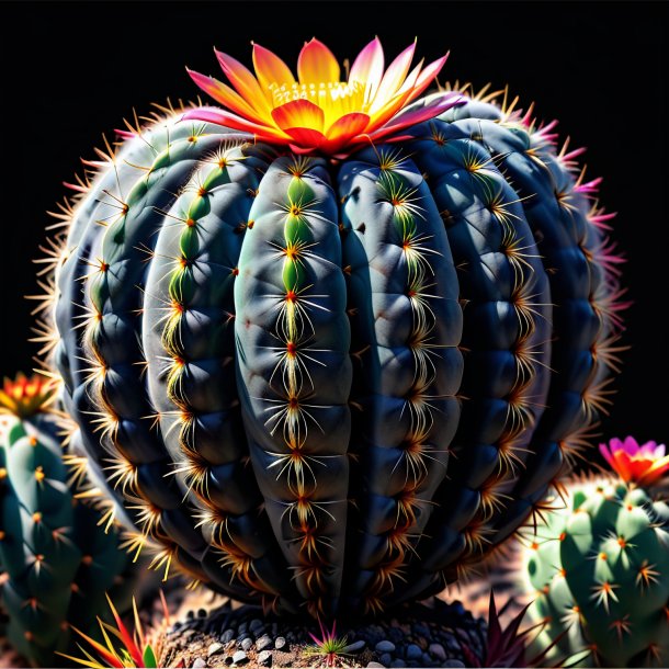 Drawing of a charcoal cactus