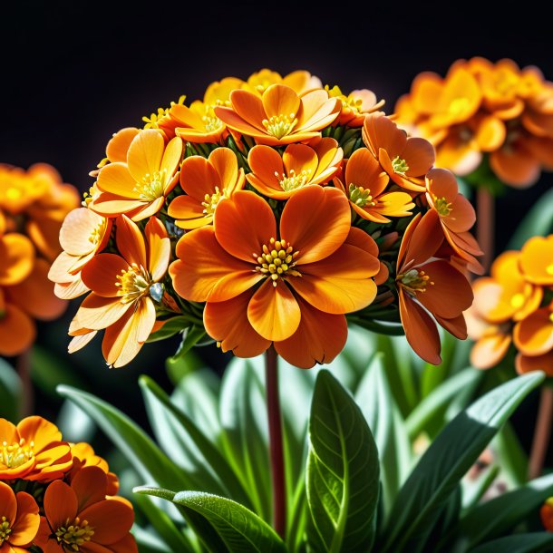 Clipart of a orange persian candytuft