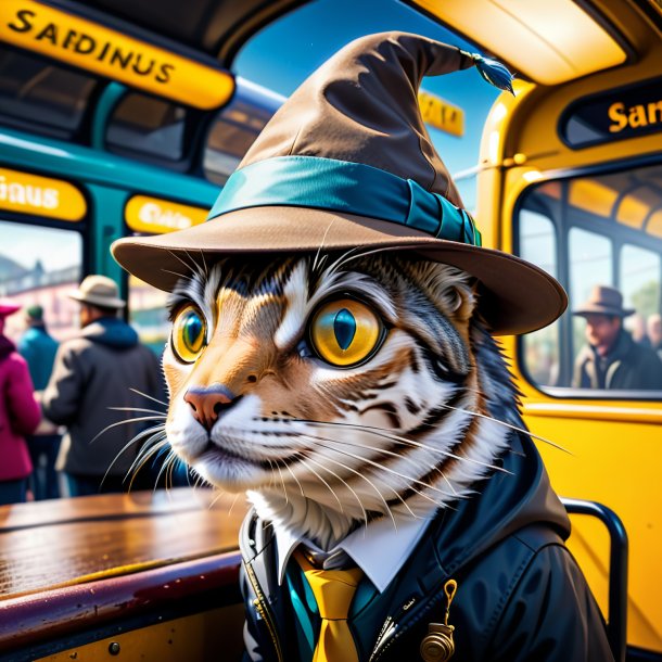 Image d'une sardine dans un chapeau sur l'arrêt de bus