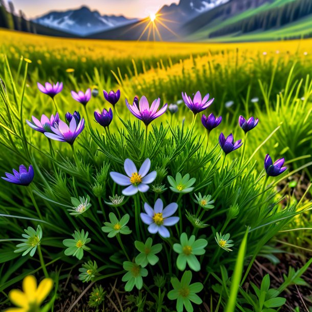 Photography of a black crowfoot, meadow