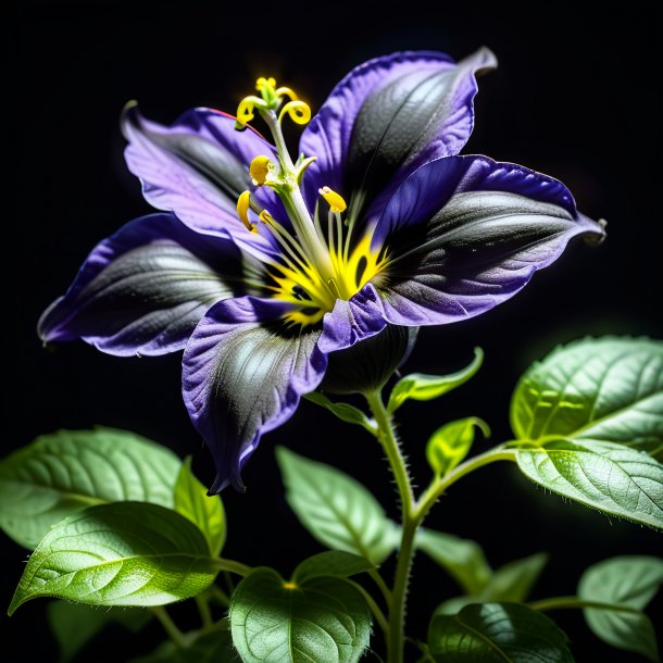 Retrato de um nightshade de carvão