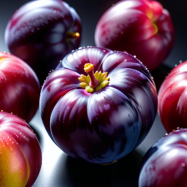 Picture of a plum cap from polyethylene