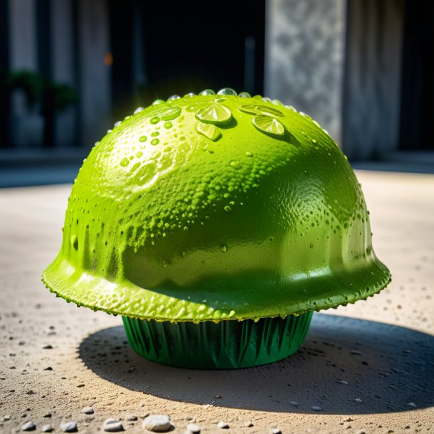 Photography of a lime cap from concrete