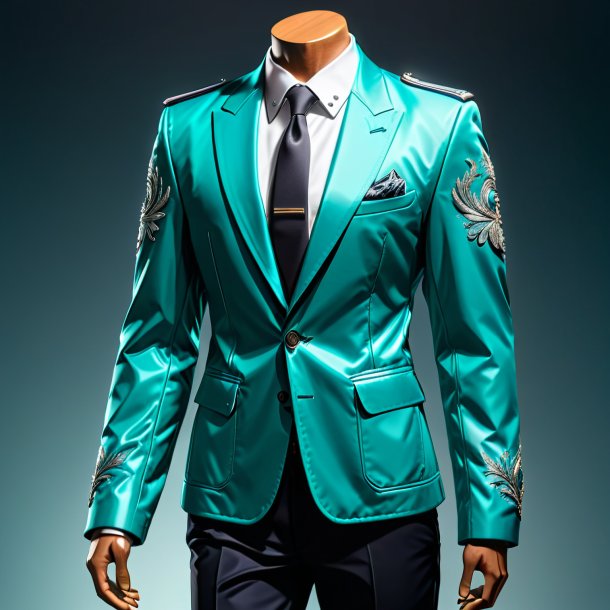 Sketch of a teal jacket from gypsum