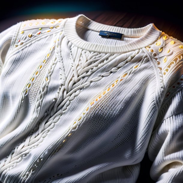 Photography of a white sweater from paper