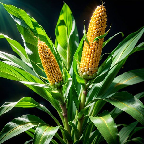 Imágenes de una vieja planta de maíz