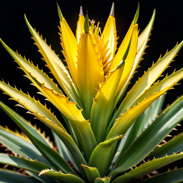 Depiction of a yellow aloe