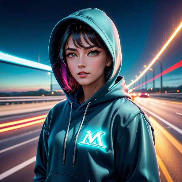 Illustration of a mol in a hoodie on the highway