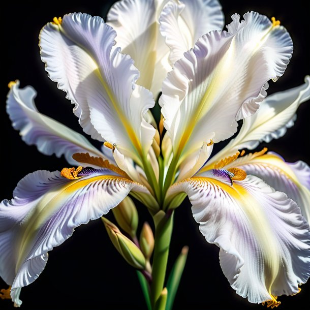 Portrait of a ivory iris