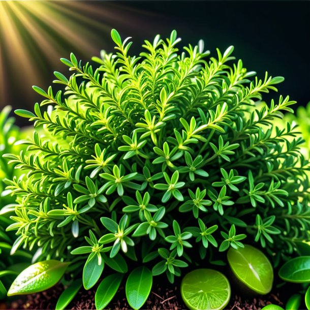 Clipart of a lime thyme