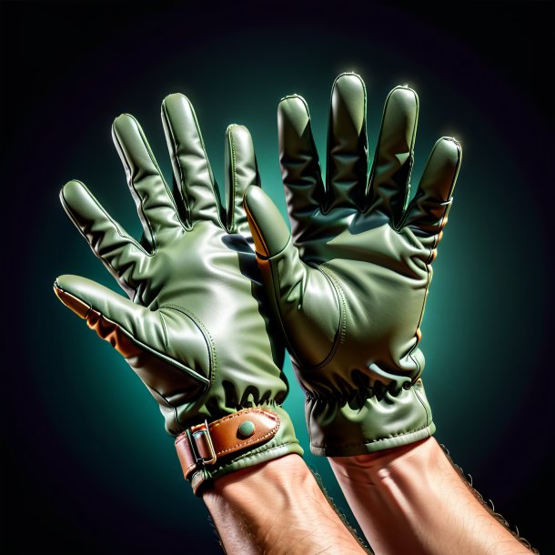 Clipart of a khaki gloves from concrete