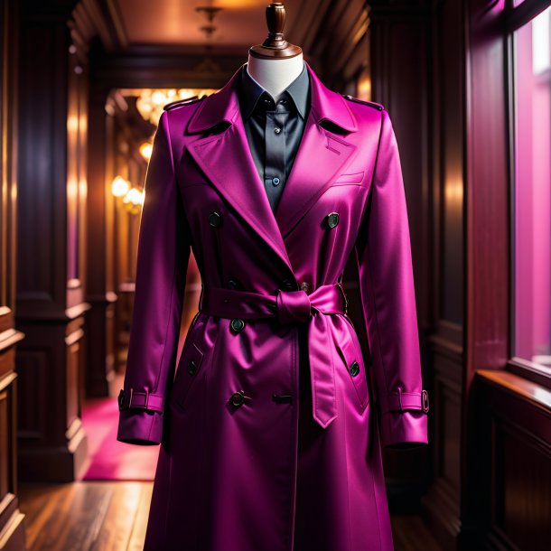 Photo of a magenta coat from iron