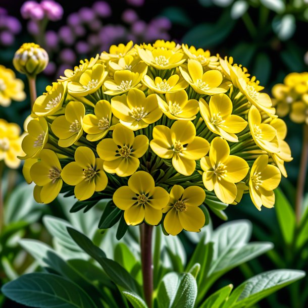 Foto de um amarelo persian candytuft