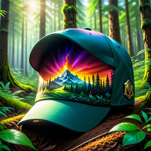 Drawing of a mol in a cap in the forest