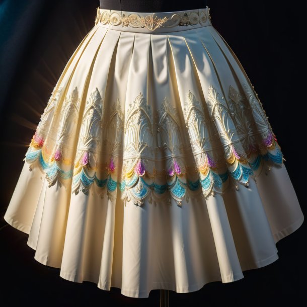 Image of a ivory skirt from paper