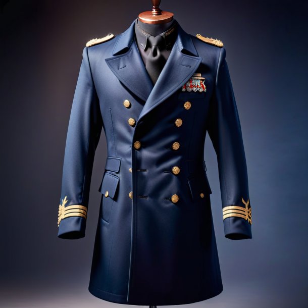 Photography of a navy blue coat from clay