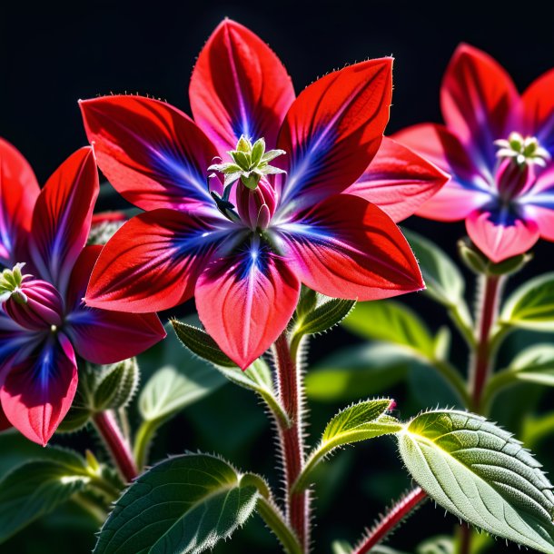 Depiction of a red borage