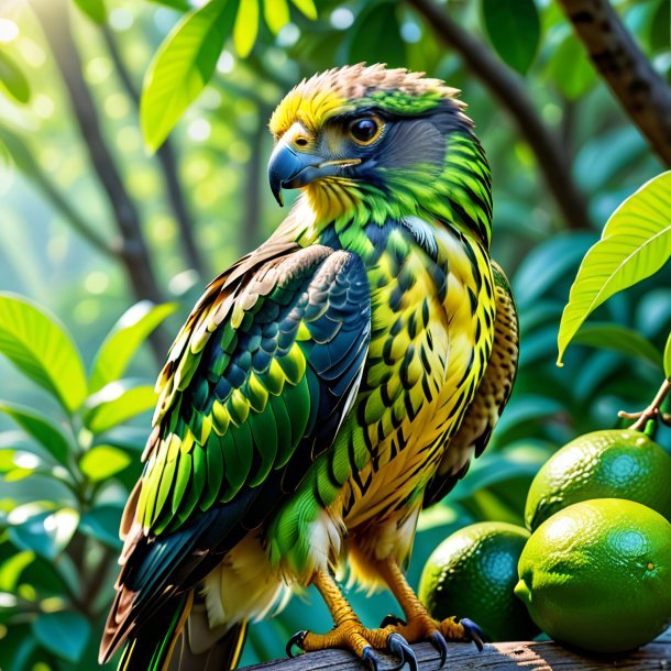 Image of a lime waiting hawk