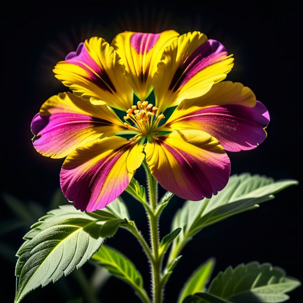 Representación de una vieja flor de pared