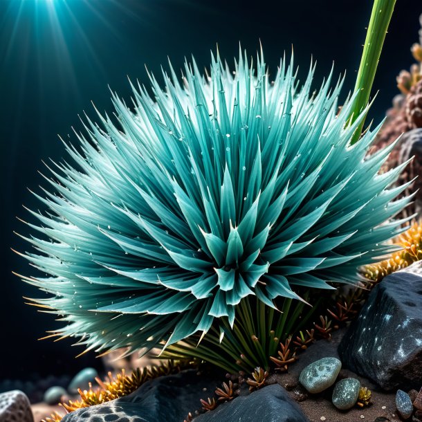 Picture of a aquamarine broom, prickly