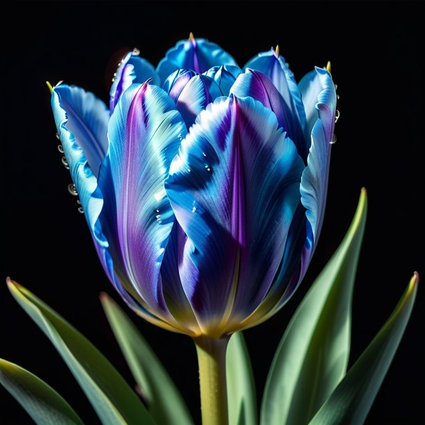 Image d'une tulipe bleue