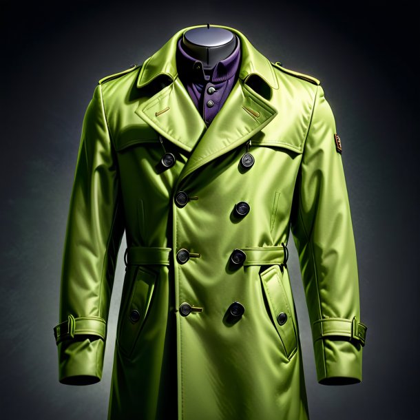 Drawing of a pea green coat from stone