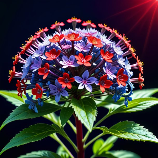 Picture of a navy blue valerian, red