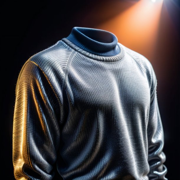 Photography of a silver sweater from clay