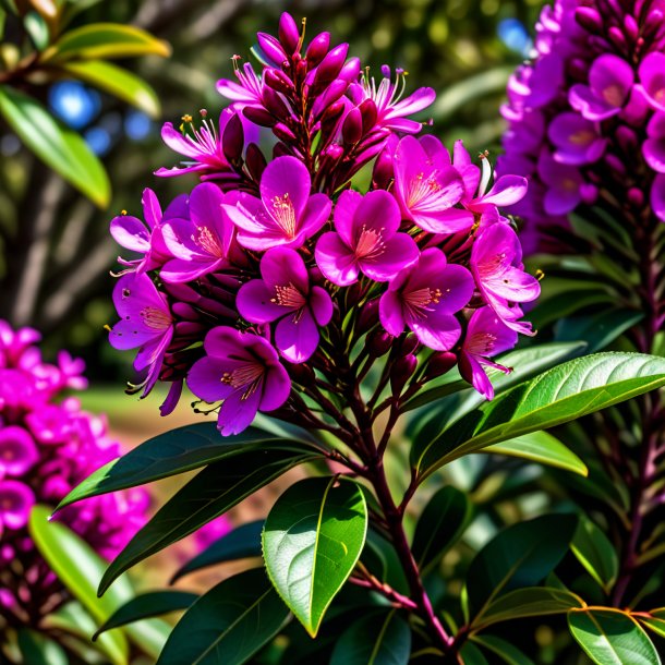 Représentation d'un magenta myrtle