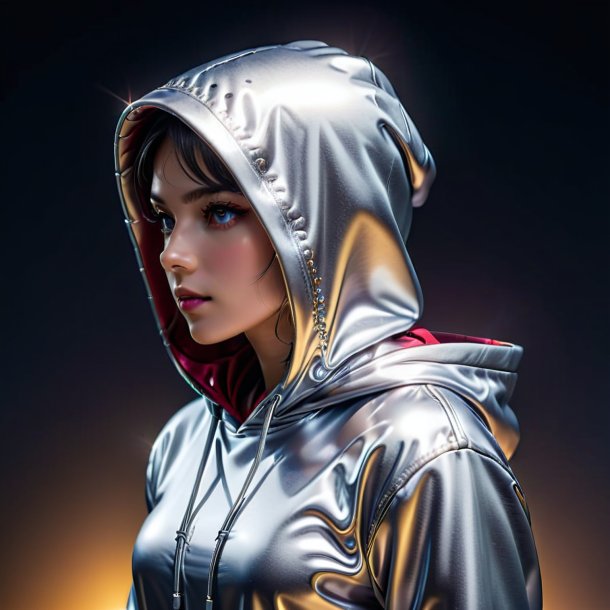 Image of a silver hoodie from clay