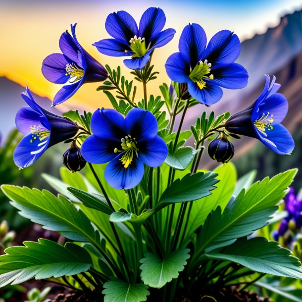 Image of a black polemonium