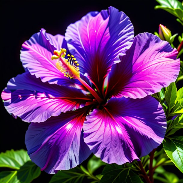 Pic d'un hibiscus violet